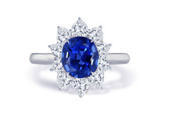 Custom made unique non traditional dream blue sapphire and diamond engagement rings 6