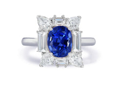 Custom made unique non traditional dream blue sapphire and diamond engagement rings 8