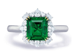 Custom made unique non traditional dream emerald and diamond engagement rings 10