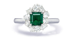 Custom made unique non traditional dream emerald and diamond engagement rings 18