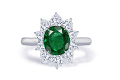 Custom made unique non traditional dream emerald and diamond engagement rings 6