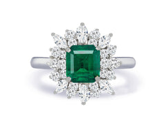 Custom made unique non traditional dream emerald and diamond engagement rings 7