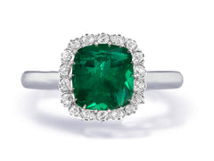 Custom made unique non traditional dream emerald and diamond engagement rings 2