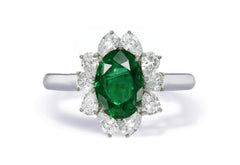 Custom made unique non traditional dream emerald and diamond engagement rings 1