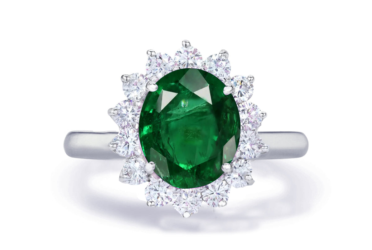 Custom made unique non traditional dream emerald and diamond engagement rings 3