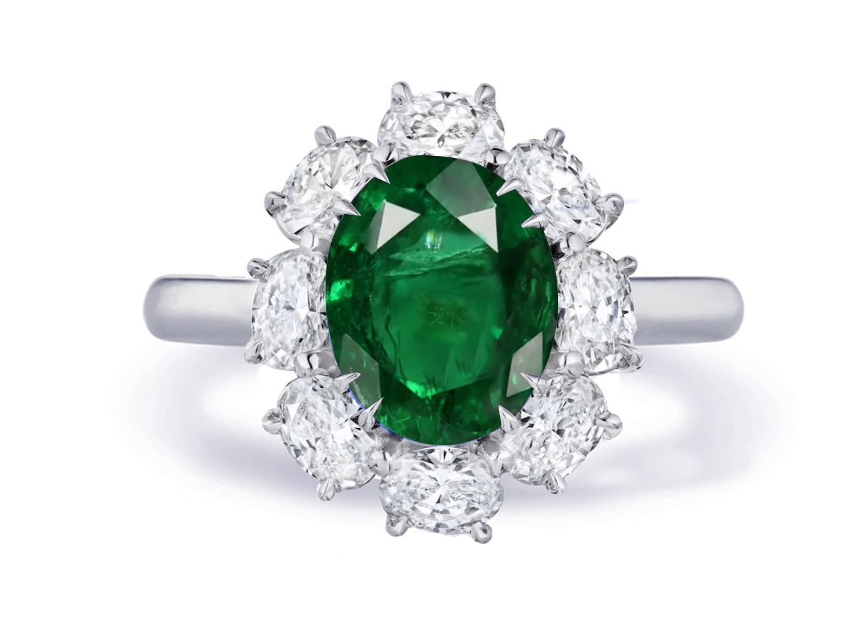 Custom made unique non traditional dream emerald and diamond engagement rings 4
