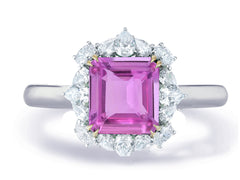 Custom made unique non traditional dream pink sapphire and diamond engagement rings 10