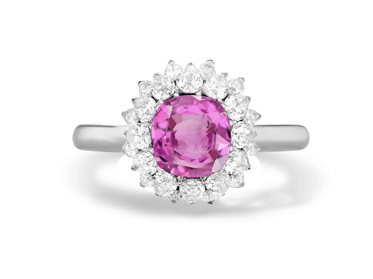 Custom made unique non traditional dream pink sapphire and diamond engagement rings 15