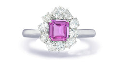 Custom made unique non traditional dream pink sapphire and diamond engagement rings 18