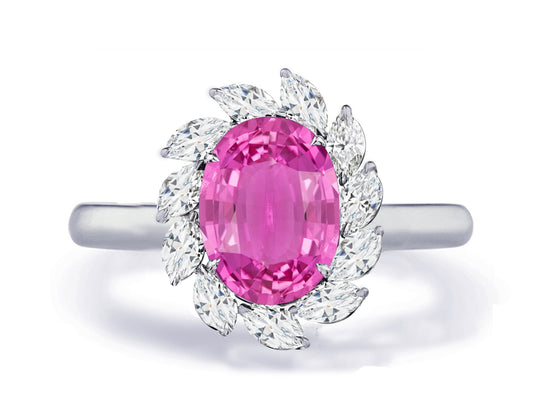 Custom made unique non traditional dream pink sapphire and diamond engagement rings 19