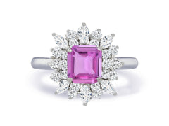 Custom made unique non traditional dream pink sapphire and diamond engagement rings 7