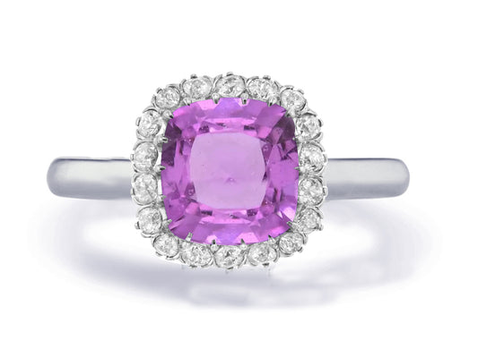 Custom made unique non traditional dream pink sapphire and diamond engagement rings 2