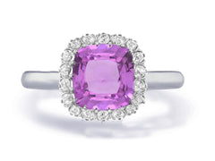 Custom made unique non traditional dream pink sapphire and diamond engagement rings 2