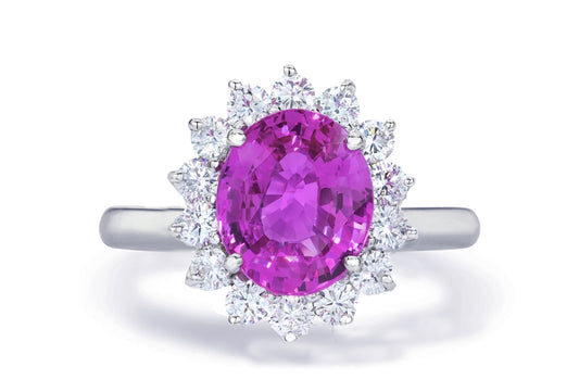 Custom made unique non traditional dream pink sapphire and diamond engagement rings 3