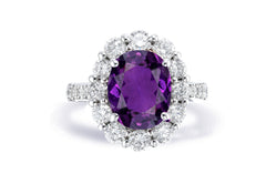 Custom made unique non traditional dream purple sapphire and diamond engagement rings 13