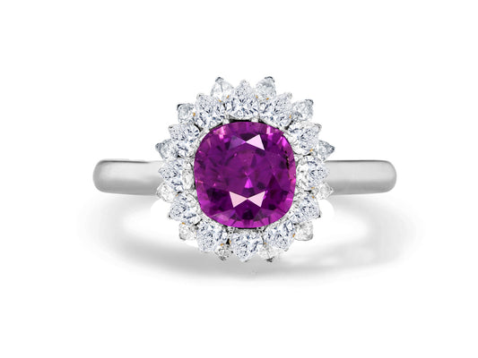 Custom made unique non traditional dream purple sapphire and diamond engagement rings 15