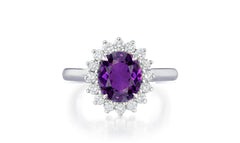 Custom made unique non traditional dream purple sapphire and diamond engagement rings 17