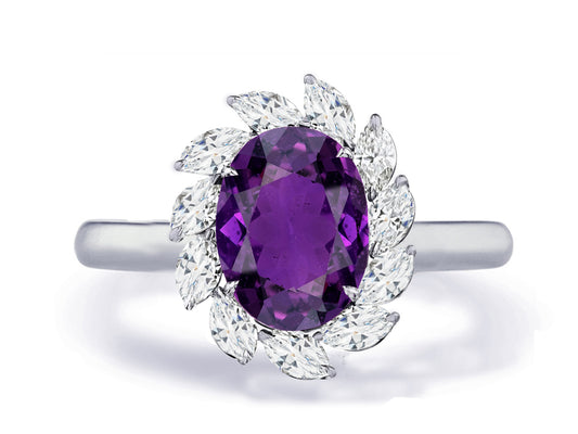 Custom made unique non traditional dream purple sapphire and diamond engagement rings 19