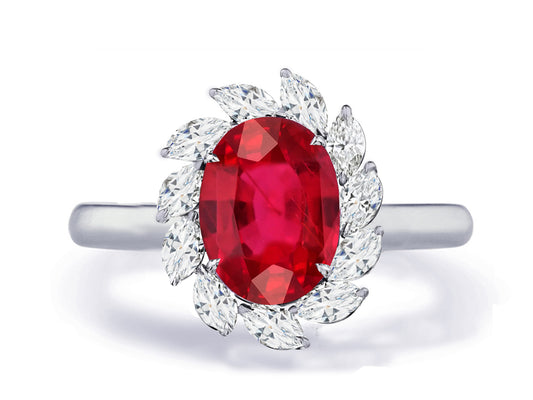 Custom made unique non traditional dream ruby and diamond engagement rings 19