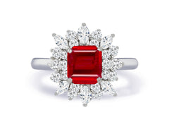 Custom made unique non traditional dream ruby and diamond engagement rings 7