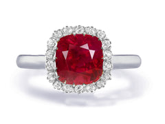 Custom made unique non traditional dream ruby and diamond engagement rings 2