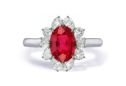 Custom made unique non traditional dream ruby and diamond engagement rings 1