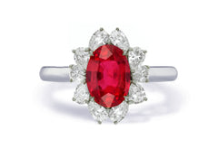 Custom made unique non traditional dream ruby and diamond engagement rings 1