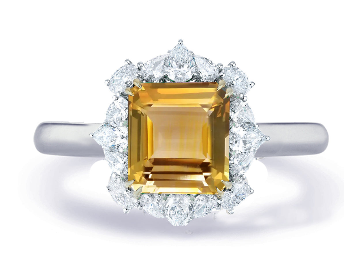 Custom made unique non traditional dream yellow sapphire and diamond engagement rings 10