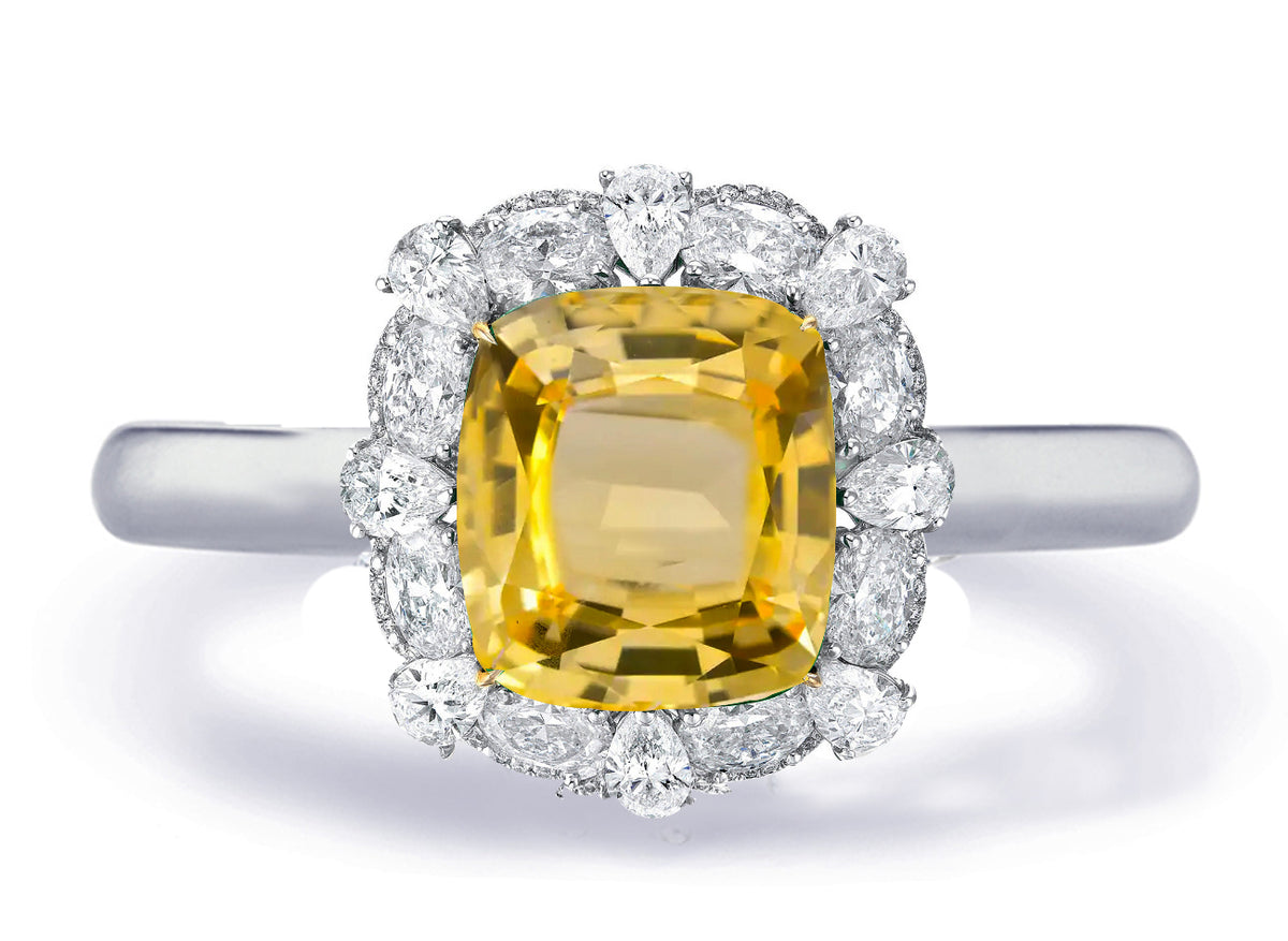Custom made unique non traditional dream yellow sapphire and diamond engagement rings 11