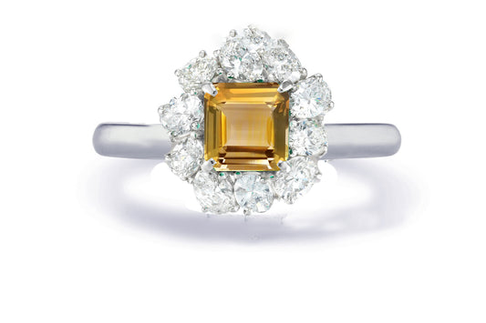 Custom made unique non traditional dream yellow sapphire and diamond engagement rings 18