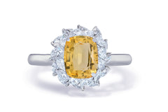 Custom made unique non traditional dream yellow sapphire and diamond engagement rings 5