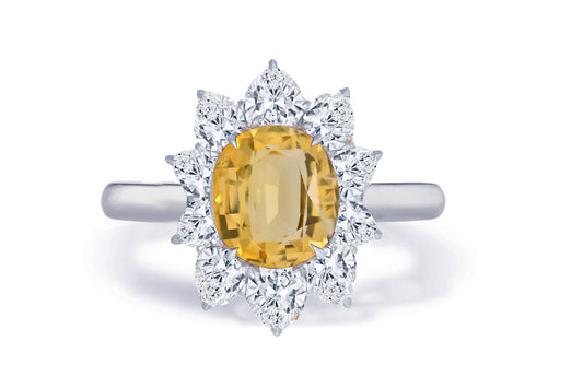 Custom made unique non traditional dream yellow sapphire and diamond engagement rings 6