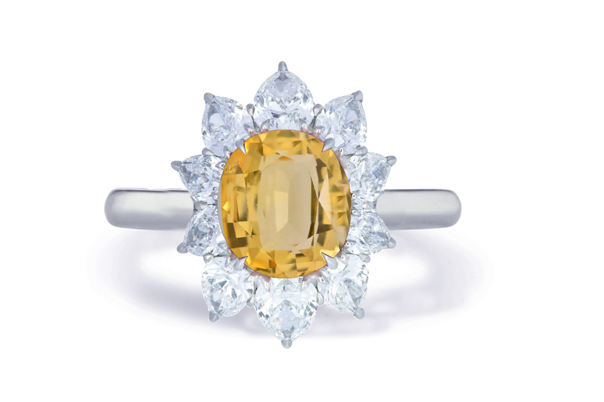 Custom made unique non traditional dream yellow sapphire and diamond engagement rings 6