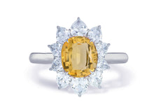 Custom made unique non traditional dream yellow sapphire and diamond engagement rings 6