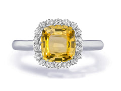 Custom made unique non traditional dream yellow sapphire and diamond engagement rings 2