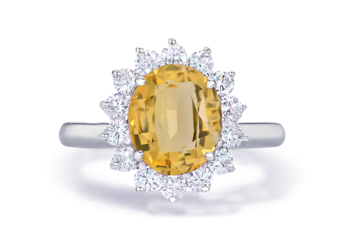 Custom made unique non traditional dream yellow sapphire and diamond engagement rings 3