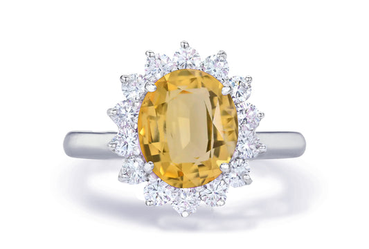 Custom made unique non traditional dream yellow sapphire and diamond engagement rings 3