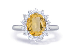 Custom made unique non traditional dream yellow sapphire and diamond engagement rings 3
