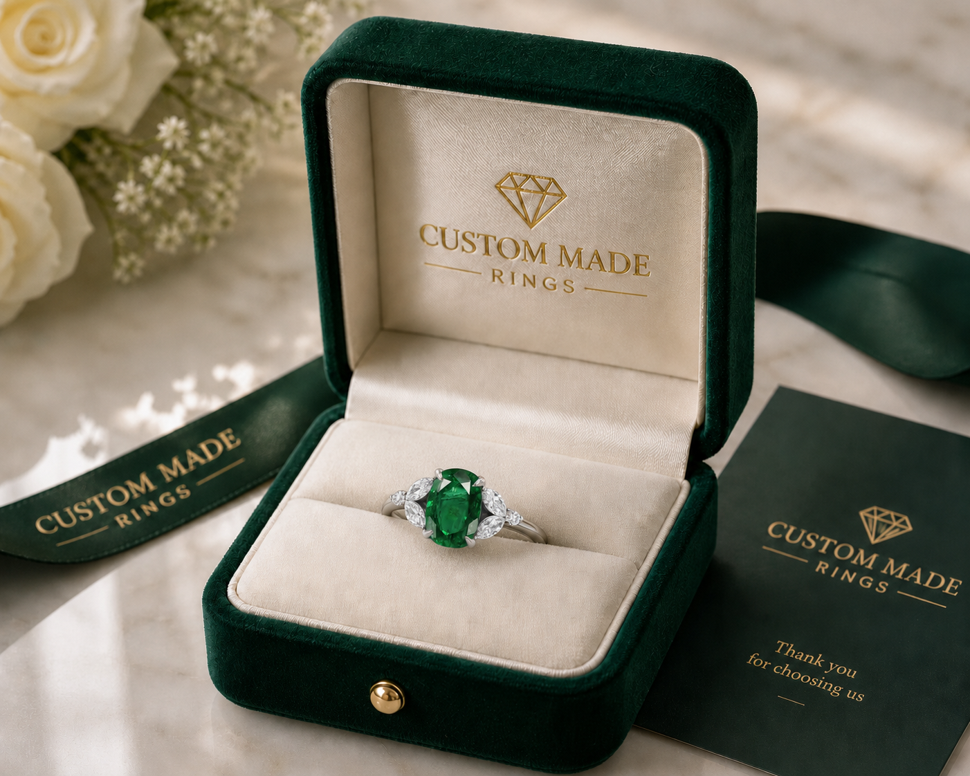 New 2026 50 custom made unique affordable emerald diamond accents engagement rings