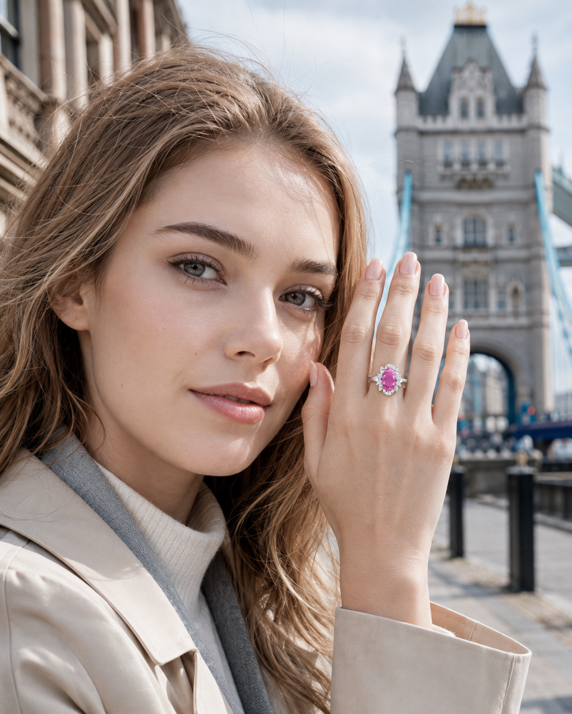New 2026 21 custom made unique affordable pink sapphire diamond accents engagement rings