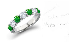 emerald bagguette diamond eternity bands1