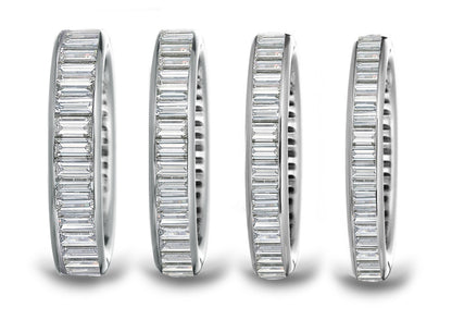 eternity band channel set with baguette cut diamonds