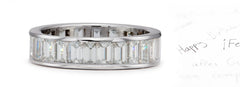 eternity band channel set with emerald cut diamonds