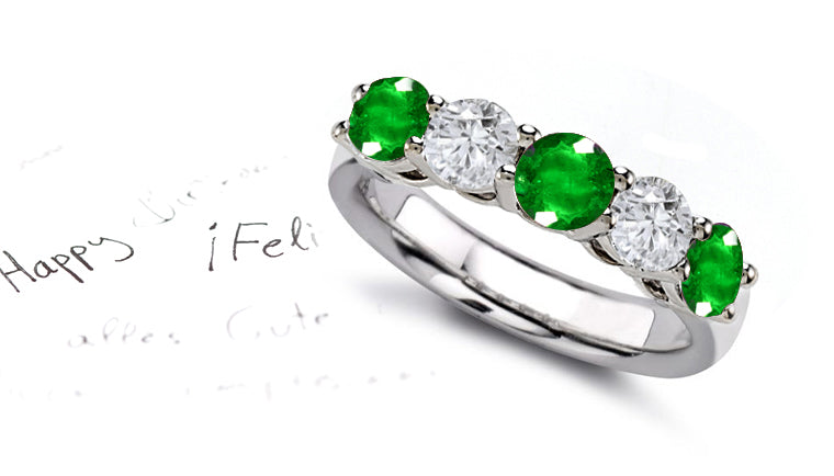 emerald bagguette diamond eternity bands2