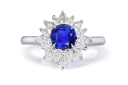 New 2026 1 custom made unique affordable blue sapphire diamond accents engagement rings