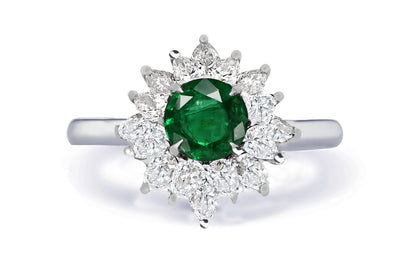 New 2026 1 custom made unique affordable emerald diamond accents engagement rings