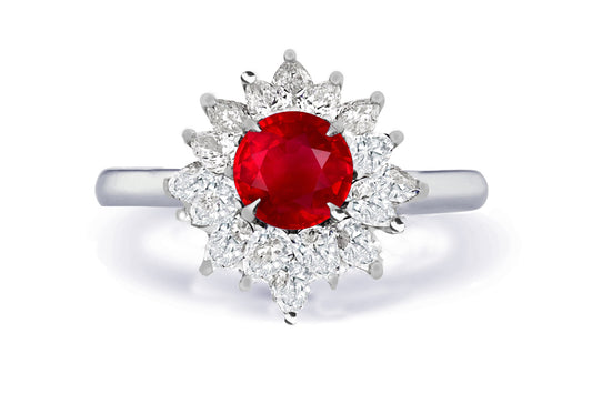 New 2026 1 custom made unique affordable ruby diamond accents engagement rings