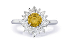 New 2026 1 custom made unique affordable yellow sapphire diamond accents engagement rings