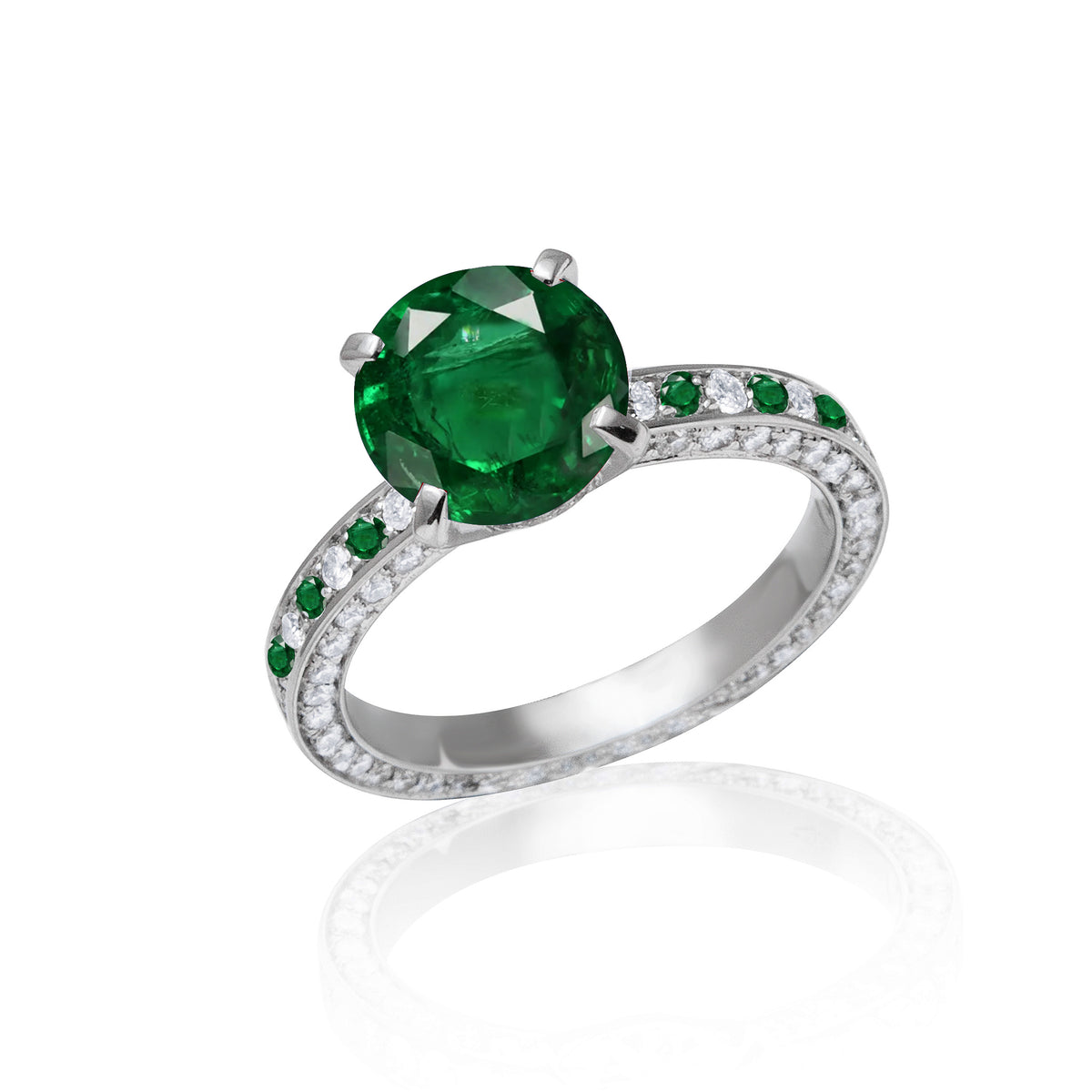 New 2026 100 custom made unique affordable emerald diamond accents engagement rings