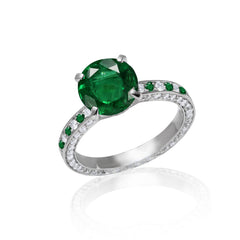 New 2026 100 custom made unique affordable emerald diamond accents engagement rings